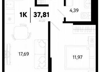 Продажа 1-ком. квартиры, 37.8 м2, Тюменская область