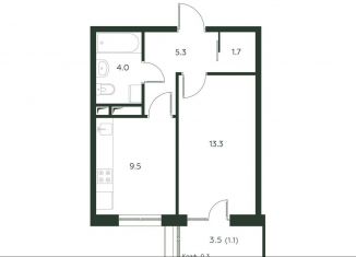 Продаю 1-комнатную квартиру, 34.9 м2, деревня Лобаново