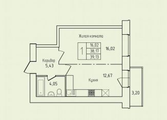 Продам 1-комнатную квартиру, 39.1 м2, Северодвинск, проспект Труда, 76