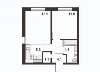 2-ком. квартира на продажу, 39.2 м2, Киров, Прибрежный бульвар, 6, ЖК Ривер Парк