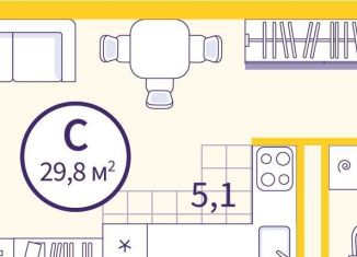 Продаю квартиру студию, 28.4 м2, Екатеринбург, Железнодорожный район, Проходной переулок, 1А