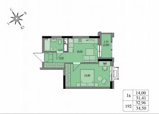 Продается 1-комнатная квартира, 33 м2, Удмуртия