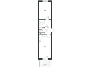 Продажа двухкомнатной квартиры, 50.3 м2, деревня Лобаново