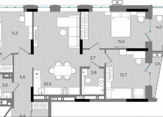 Продам трехкомнатную квартиру, 93.2 м2, Удмуртия