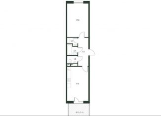 Двухкомнатная квартира на продажу, 50.1 м2, деревня Лобаново