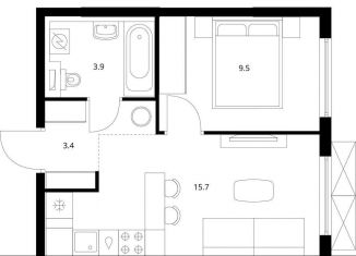 Продаю однокомнатную квартиру, 32.5 м2, Нижегородская область