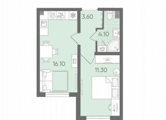 Продается 1-комнатная квартира, 35.1 м2, Санкт-Петербург, муниципальный округ Полюстрово
