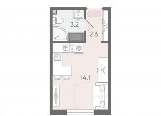 Квартира на продажу студия, 19.9 м2, Санкт-Петербург, Пейзажная улица, 23