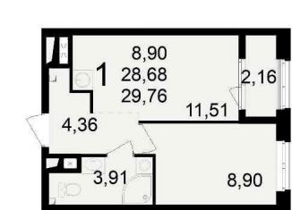 Продаю 1-ком. квартиру, 29 м2, Рязань