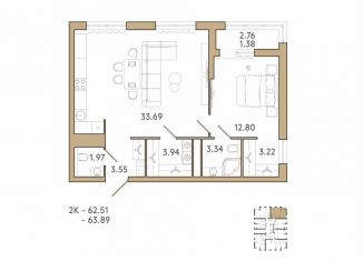 Продажа 1-ком. квартиры, 63.9 м2, Пенза, 2-й проезд Свердлова, 27