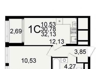 Продажа 1-ком. квартиры, 36.3 м2, Рязань