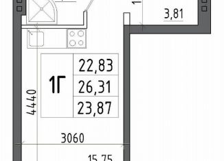 Продается 1-комнатная квартира, 42.6 м2, Шелехов