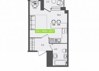 Продается квартира студия, 25.7 м2, Санкт-Петербург, Планерная улица, 87к1, муниципальный округ Юнтолово