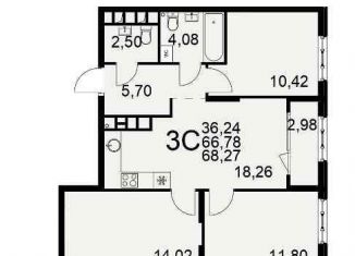Продажа однокомнатной квартиры, 25.1 м2, Рязань