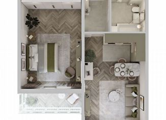 Двухкомнатная квартира на продажу, 61.8 м2, Красноярский край