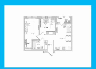 Продажа двухкомнатной квартиры, 54.5 м2, Мурино, улица Шоссе в Лаврики, 51
