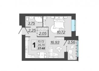 Продам 1-ком. квартиру, 37.5 м2, Брянск