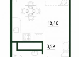 Квартира на продажу студия, 25.8 м2, Тульская область