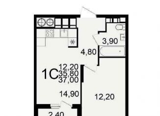 Двухкомнатная квартира на продажу, 75.5 м2, Рязань, Славянский проспект, 12