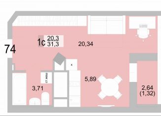Продаю квартиру студию, 31.3 м2, Екатеринбург