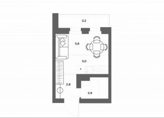 Квартира на продажу студия, 17.3 м2, деревня Новое Девяткино