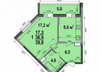 Продажа 1-ком. квартиры, 39.8 м2, Владимир, Смоленская улица, 3А, ЖК Веризино лайф