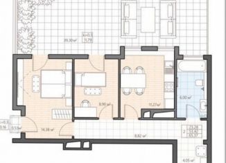 Продаю двухкомнатную квартиру, 93.3 м2, Калининград, проспект Калинина, 111