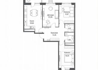 Продаю 3-комнатную квартиру, 90.9 м2, Одинцово