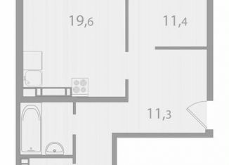 Продажа трехкомнатной квартиры, 63.4 м2, поселок Зональная Станция, улица Королёва, 20
