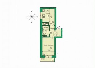 Продаю однокомнатную квартиру, 31.6 м2, Ессентуки, ЖК Кленовая Роща, улица Кленовая Роща, 2