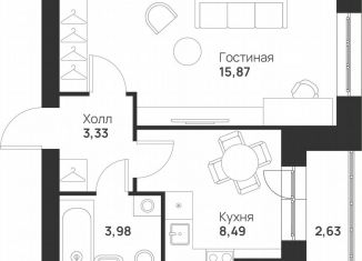 Продажа 1-ком. квартиры, 34.3 м2, Тула, улица Героя России Зиничева, 8