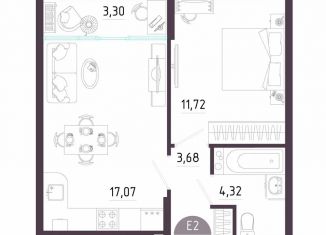 Продам однокомнатную квартиру, 40.1 м2, Тула, Пряничная улица, 8
