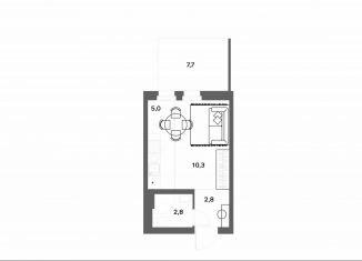 Квартира на продажу студия, 23.2 м2, деревня Новое Девяткино