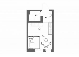 Квартира на продажу студия, 20.8 м2, деревня Новое Девяткино