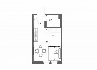 Продается квартира студия, 22.3 м2, деревня Новое Девяткино