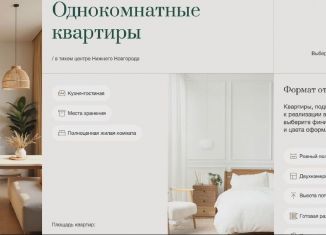 1-комнатная квартира на продажу, 39.8 м2, Нижний Новгород, метро Горьковская