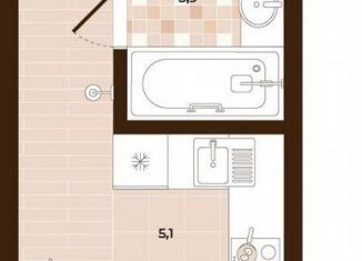 Квартира на продажу студия, 25.4 м2, Тула, Центральный территориальный округ