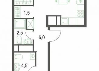 Двухкомнатная квартира на продажу, 52 м2, Котельники