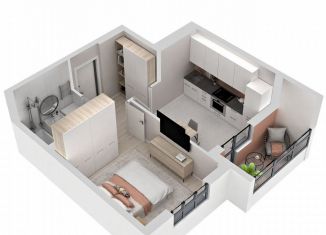 Продается 1-комнатная квартира, 32.7 м2, Ставрополь, Промышленный район