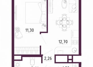 Продам 1-ком. квартиру, 31.8 м2, Тула, Пряничная улица, 7