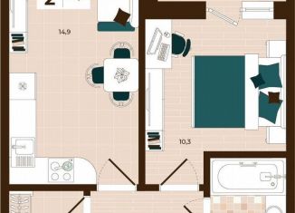 Продается 2-ком. квартира, 39.1 м2, Тула