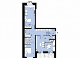 Продаю 3-ком. квартиру, 91.2 м2, Сыктывкар, Октябрьский проспект, 137