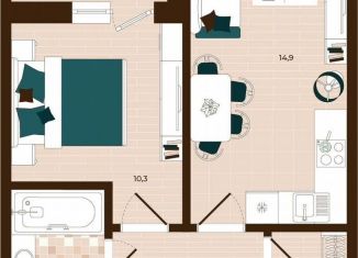 Продажа 2-комнатной квартиры, 39.1 м2, Тула