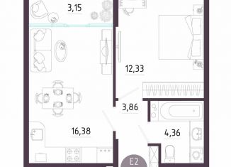 Продажа 1-ком. квартиры, 40.1 м2, Тула, Пряничная улица, 8