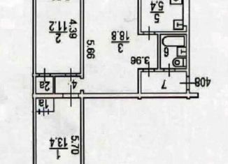 Продаю 3-ком. квартиру, 58 м2, Пермь, улица 9-го Мая, 18