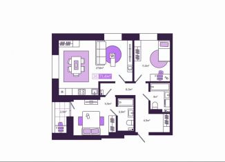 Продам 3-ком. квартиру, 72 м2, Чита, улица Генерала Белика, 3к3