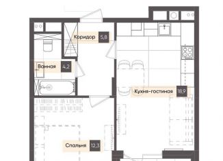 Продажа 1-ком. квартиры, 44.1 м2, Калуга