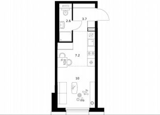 Квартира на продажу студия, 23.5 м2, Москва, ЖК Бусиновский Парк, к22.2, район Западное Дегунино