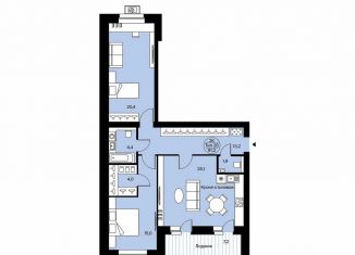 Продажа 3-ком. квартиры, 91.2 м2, Сыктывкар, Октябрьский проспект, 137, район Орбита