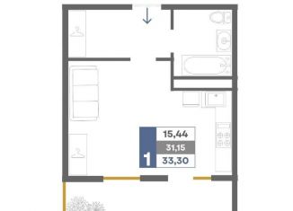 Квартира на продажу студия, 33.3 м2, Крым